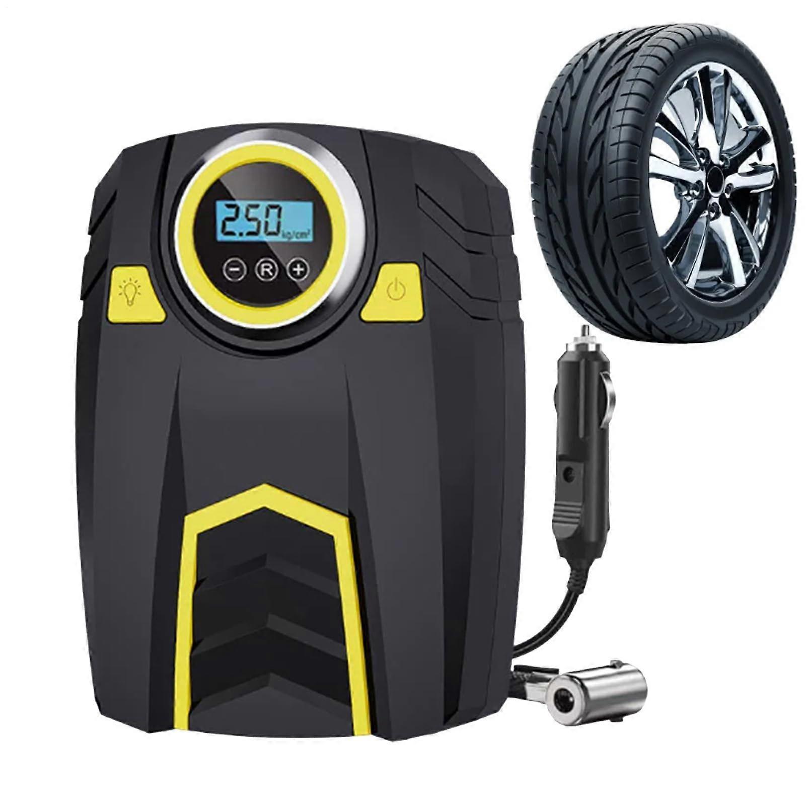 Autocompressor, Portable Tire Inflator for Car Motorcycle Compact Multifunctional with 3 Brightness Levels for Sports, Home On the Go