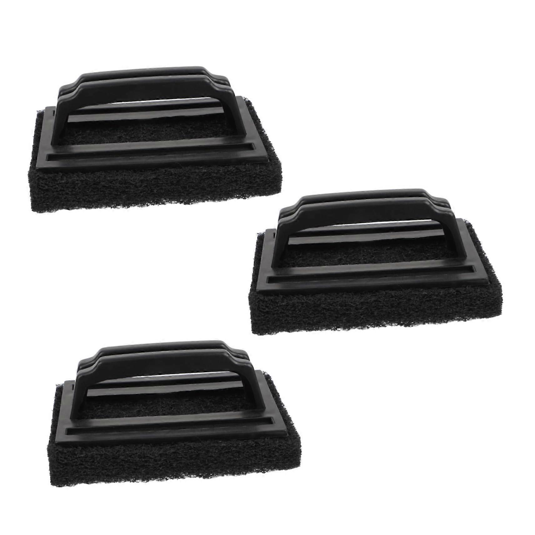 Practical Grill Brush Handheld BBQ Cleaning Tool with Sponge for Easy Grill and Oven Maintenance, Portable Size