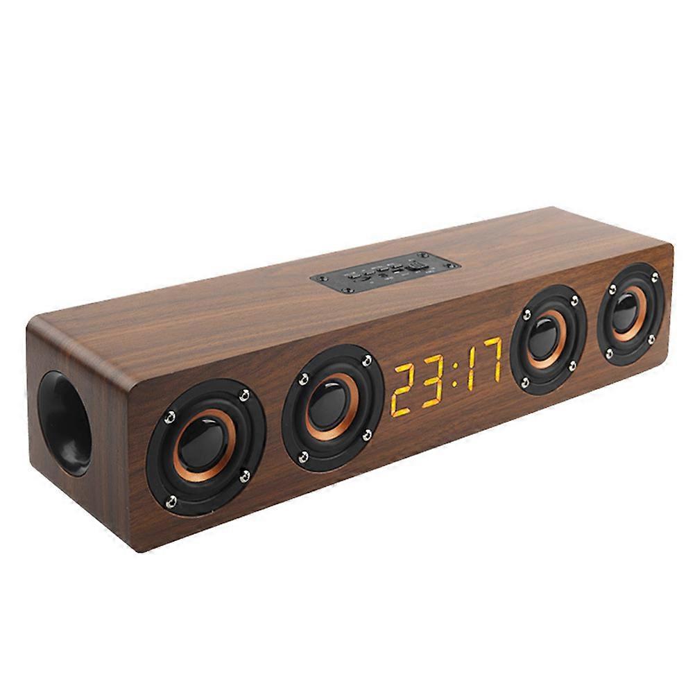 Retro Speaker Wireless Modes Card Playback AUX Playback for Home Computer TV Use Creative Wood-Grain Brown 1Pack