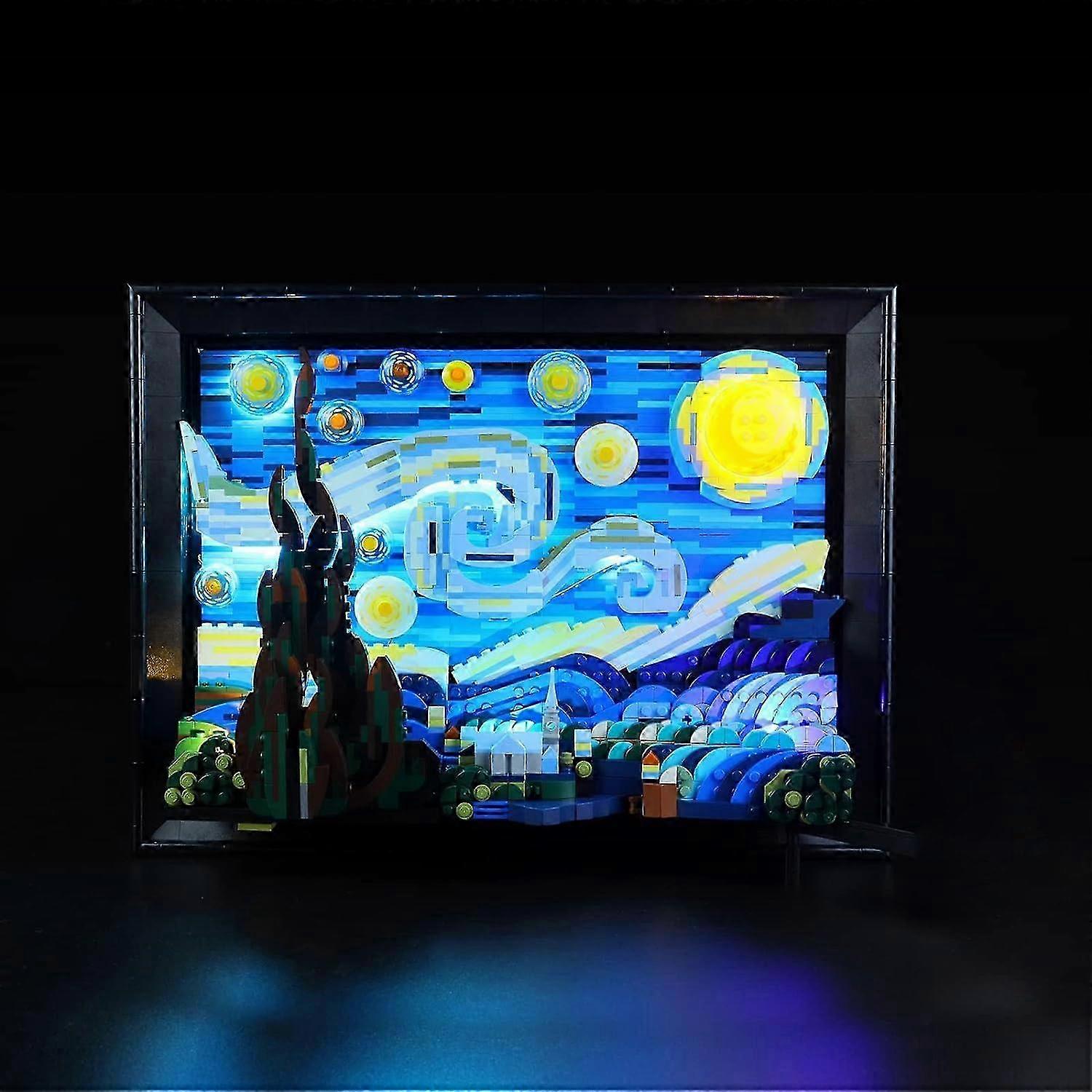 2025 Kit d’éclairage pour Lego 21333 Vincent Van Gogh La Nuit, Kit d’éclairage LED étoilé NON inclus Le modèle set