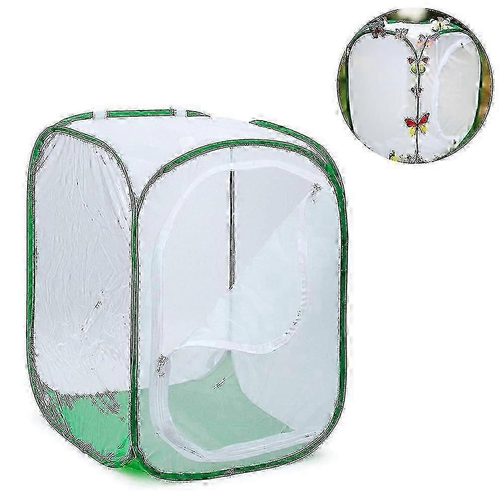 Foldable Insect Net Cage Seedling Translucent Incubator Butterfly Cage, 40*40*60cm