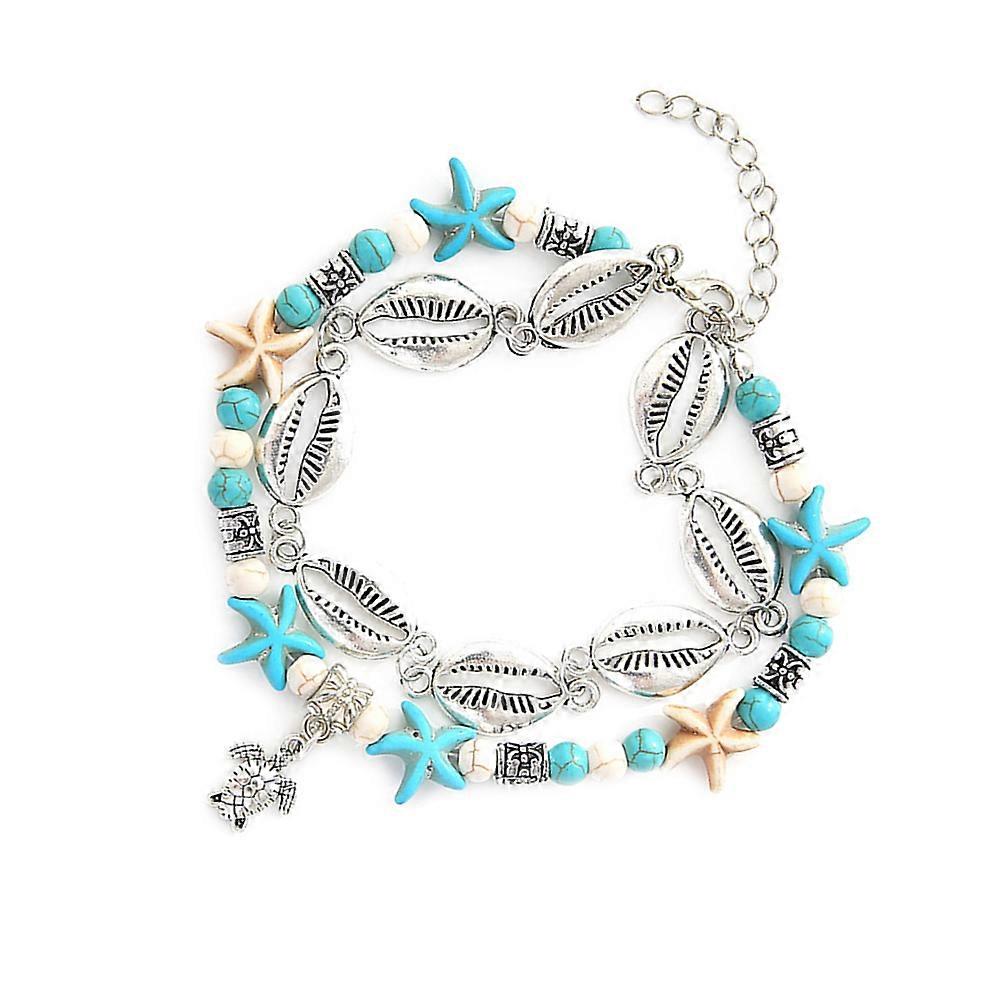 Ankle Chain Delicate Anklet For Girls Turtle Style Alloy Material 2Pack