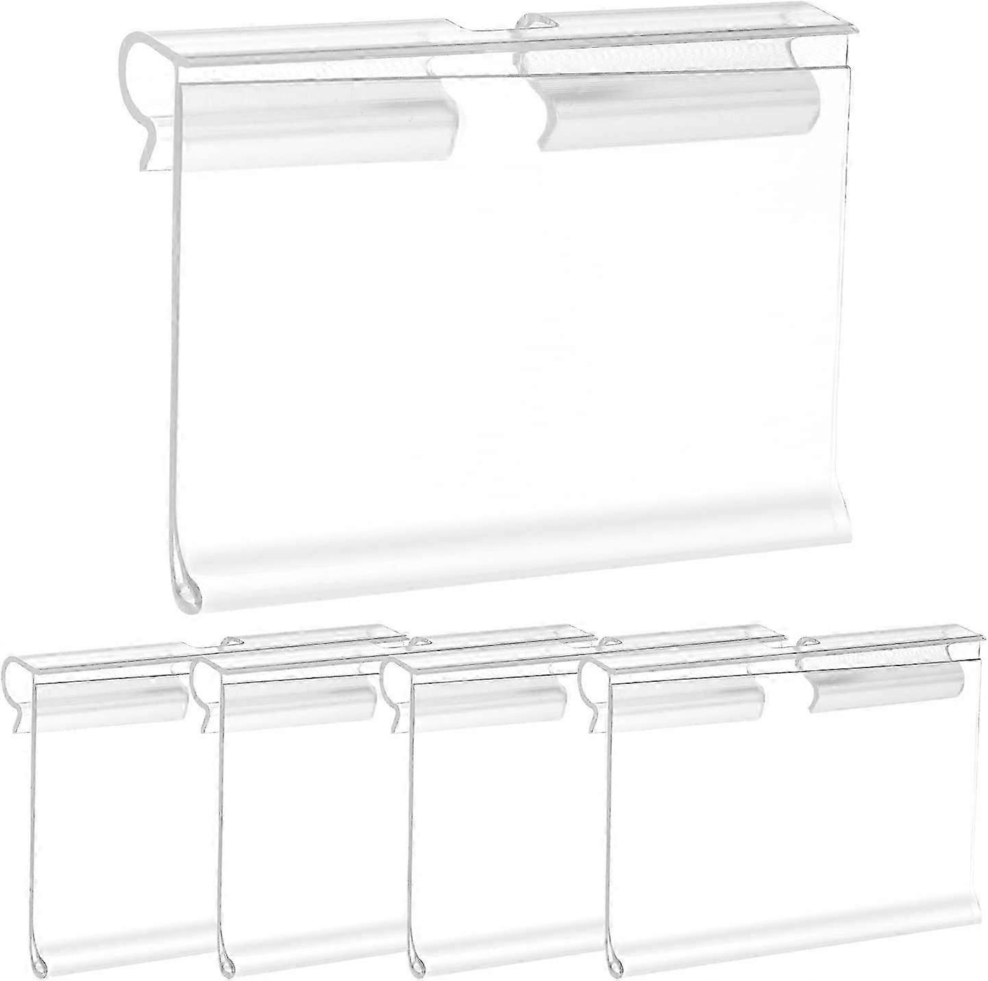 50-Pack Reusable Plastic Wire Rack Label Holders for Pantry and Retail Use