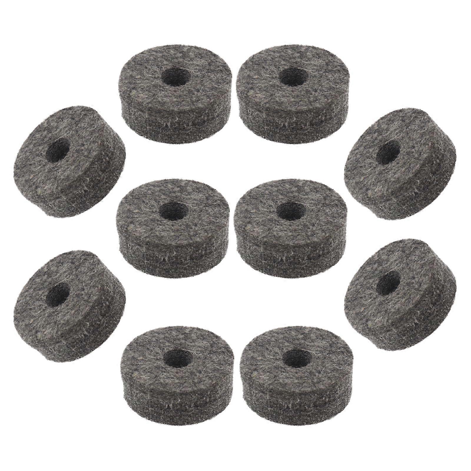 10Piece Round Soft Grey Cymbal Stand Felt Washers – Drum Felts Replacement to Enhance Your Drum Kit Sound and Protect Your Cymbals