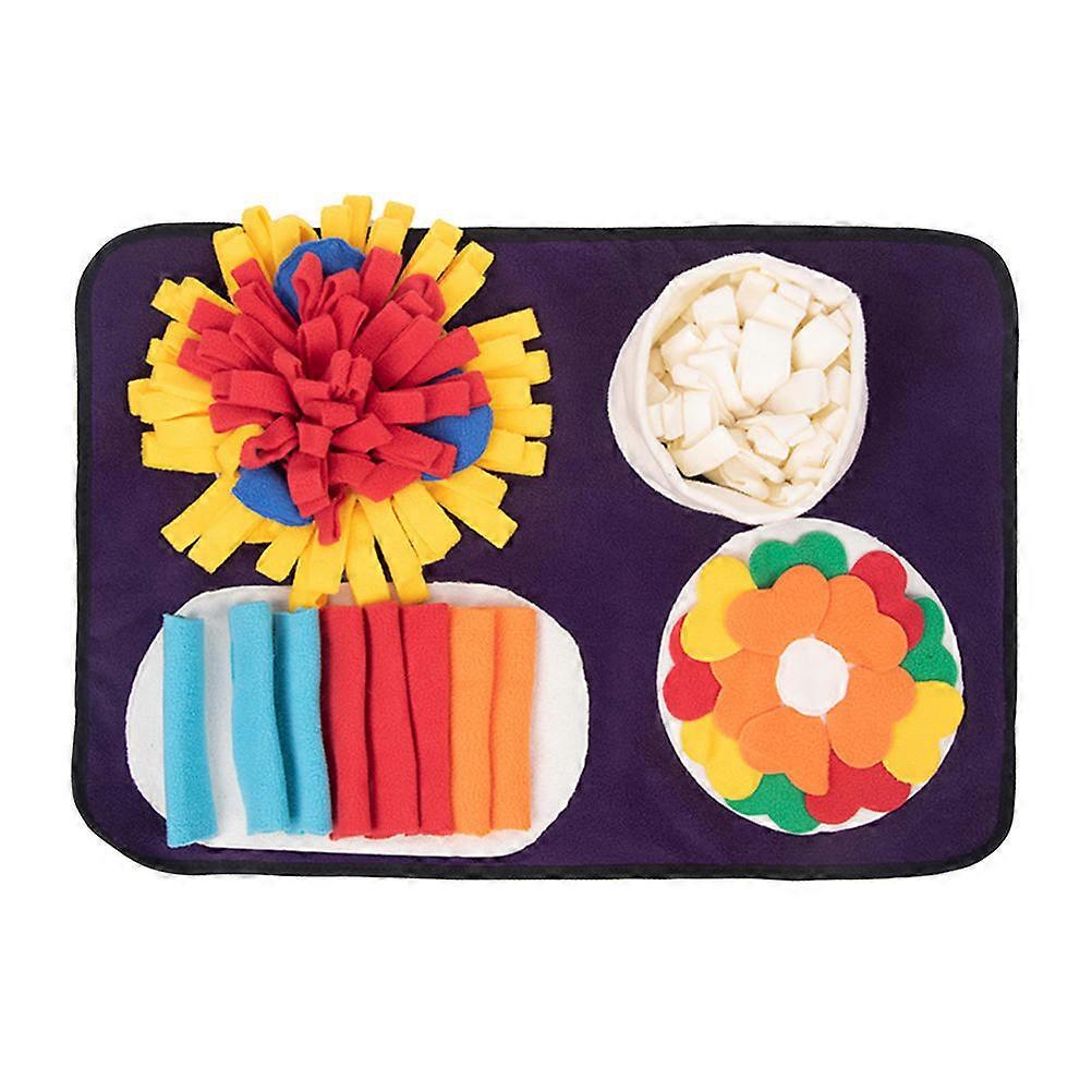 Pet Sniffing Mat Interactive Game Training Foraging Skills Encouragement Assorted Color 40x60cm 1Set