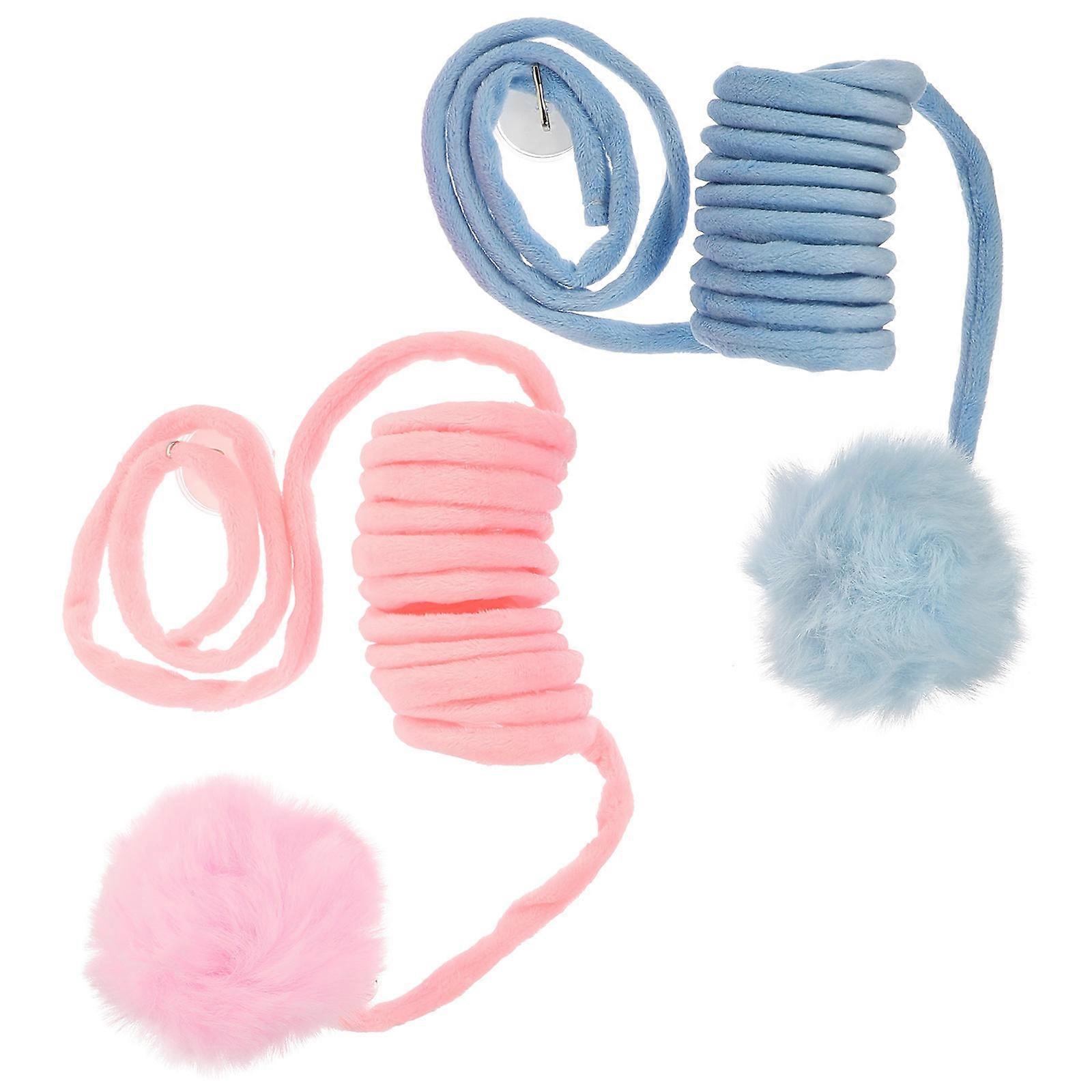 Compact Cat Door Toy Interesting Cat Spring Toy Indoor Playtime Hunting Instinct Activation Pressure Release 2Pcs