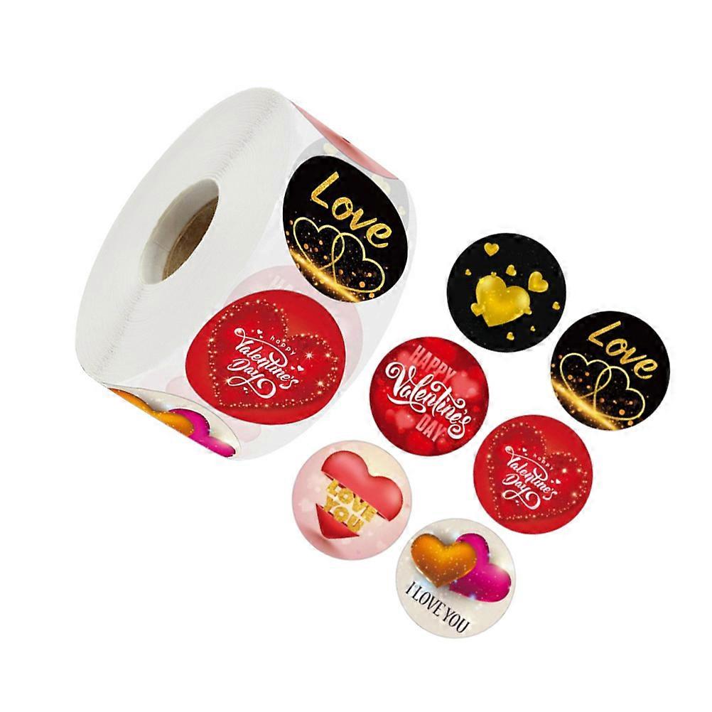 Decorative Sealing Stickers Valentine's Day Envelope Sealing Square Assorted Color 500Pack