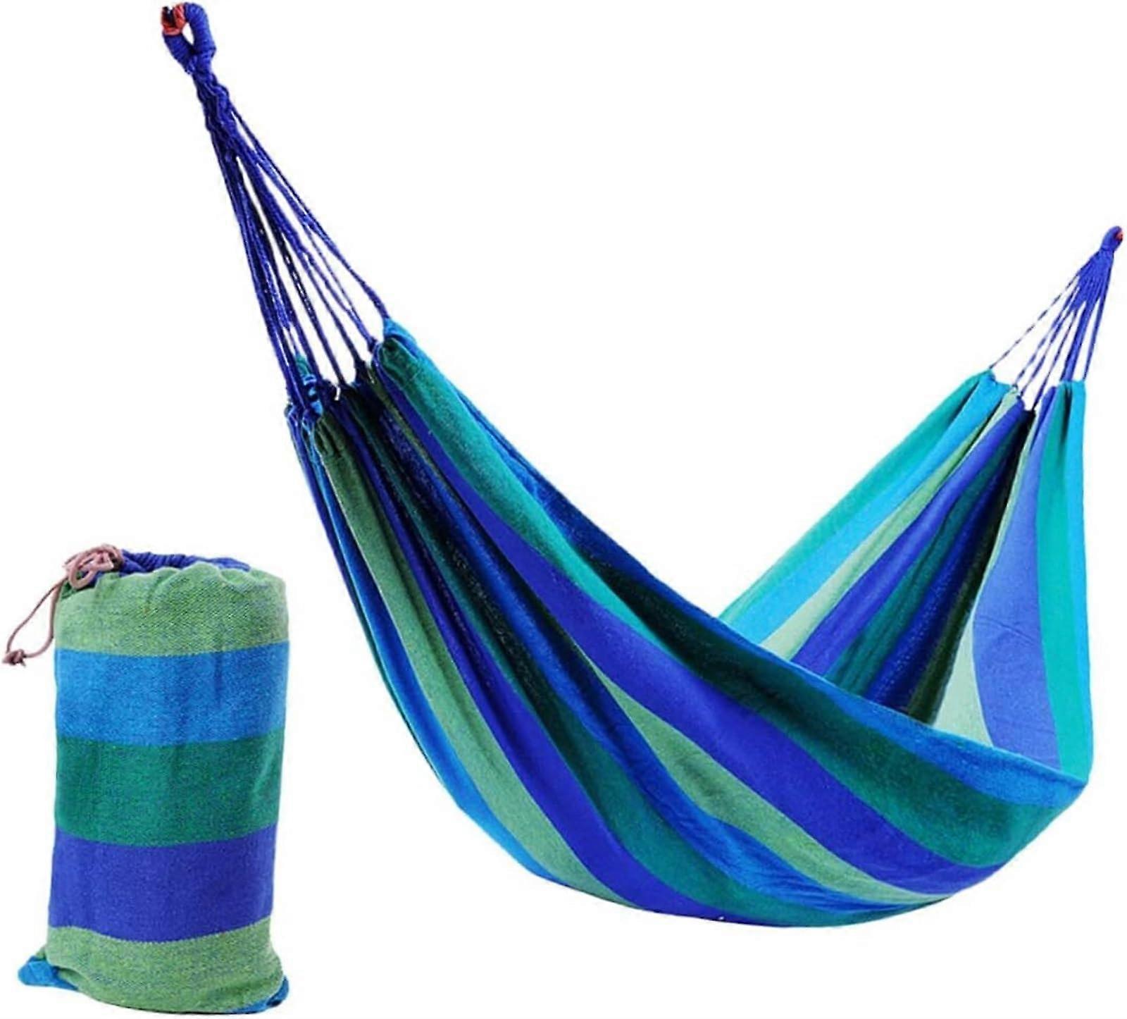 Hammock Garden Canvas Hammock, Comfortable Fabric Hammock for Hanging, Sturdy Portable Outdoor Hammock 200x160CM