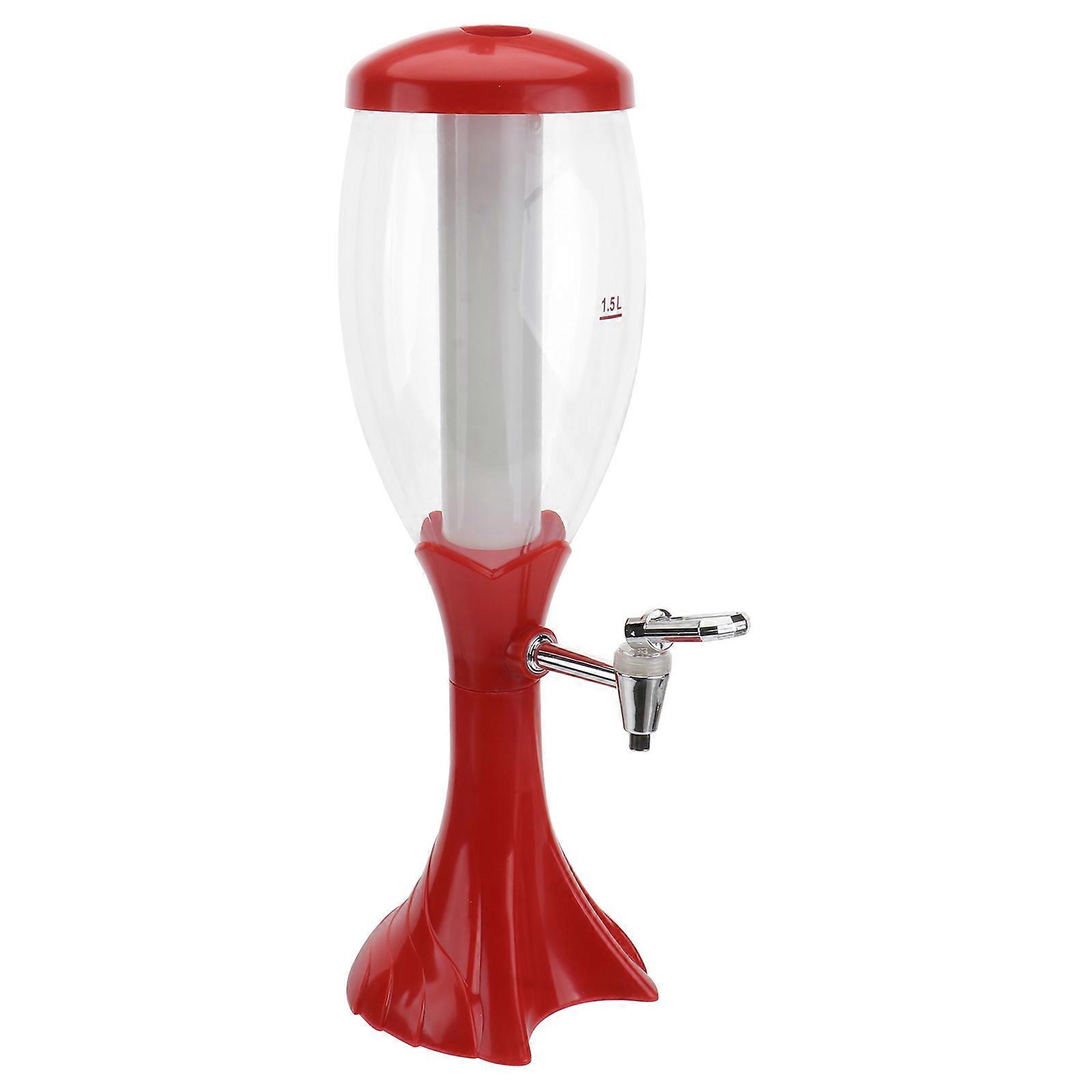 Beverage Container For Party Dispenser Tabletop Tower Beverage Dispensing 17x17cm Base 46cm Height Easy Cleaning 1Pcs