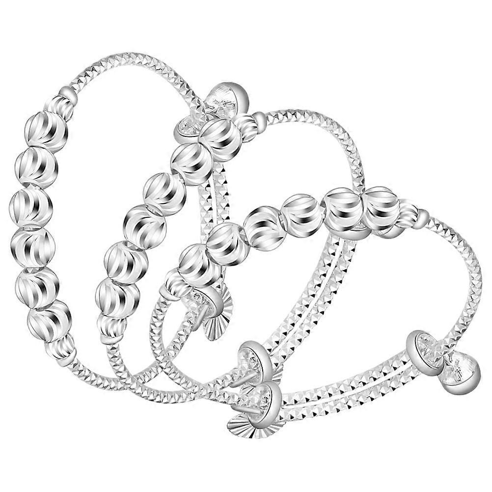 Here's a polished and professional product description for your **3pcs Girl Bell Bracelet Adjustable Jewelry**:
### ๐ธ 3 Pack Baby Girl Bell