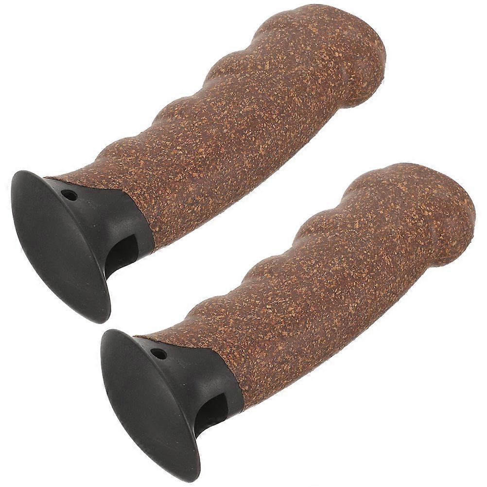 Cork Handle Grips Hiking Pole Temperature Resistance Trekking Poles Camping 13.00X5.50X4.50CM Enhanced Control 2Pcs