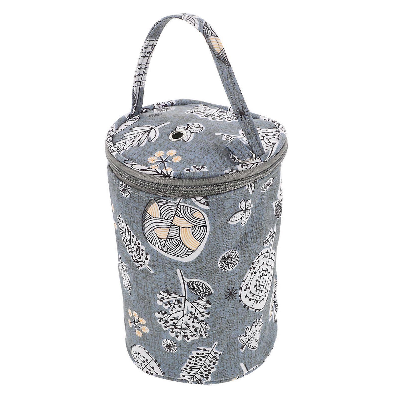 Portable Yarn Storage Bag for Knitting and Crochet Tools Made of Durable Fabric Multi Color 6 x 8.5 inches