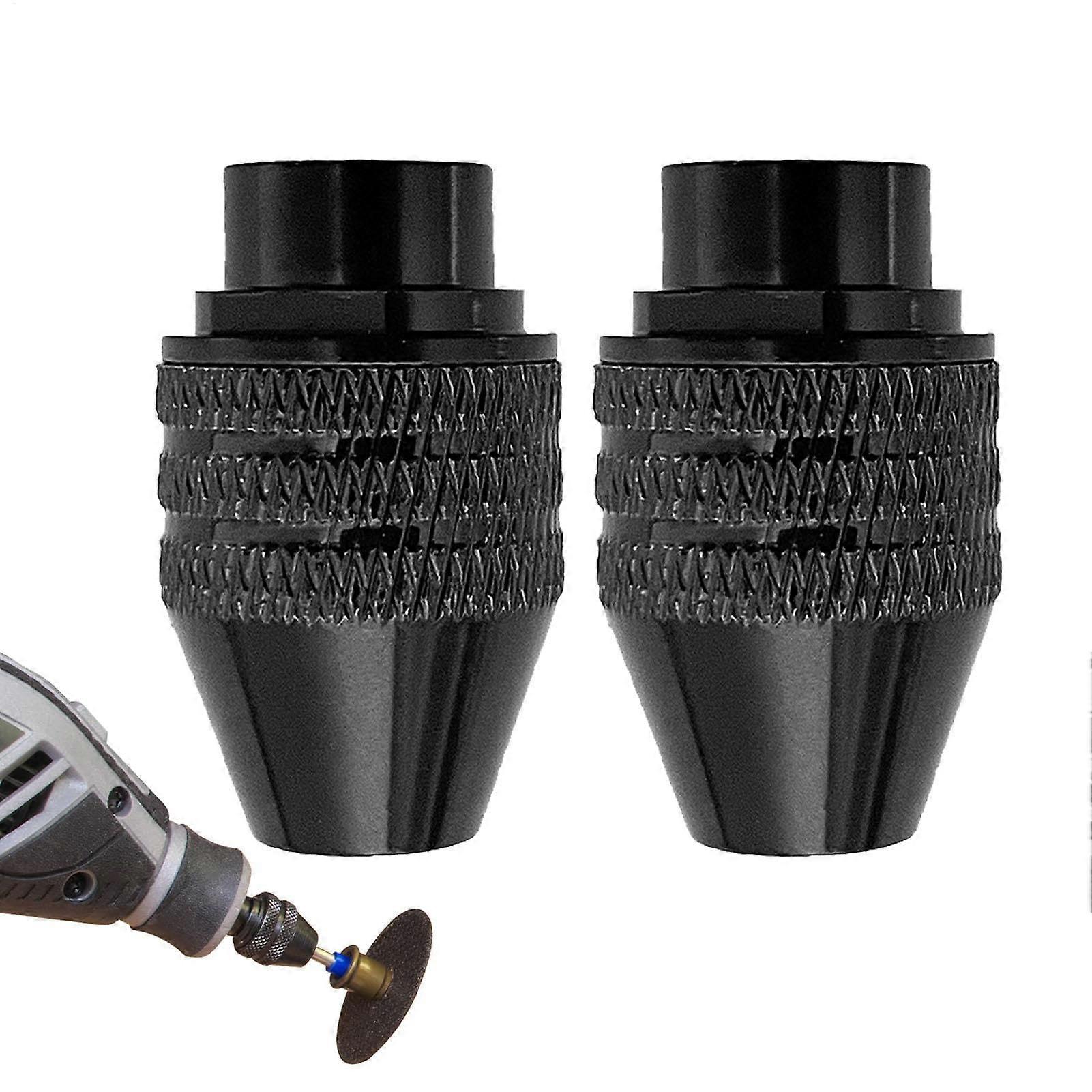 Keyless Drill Chuck, Precise Multifunctional, 2 x Black Drill Chuck