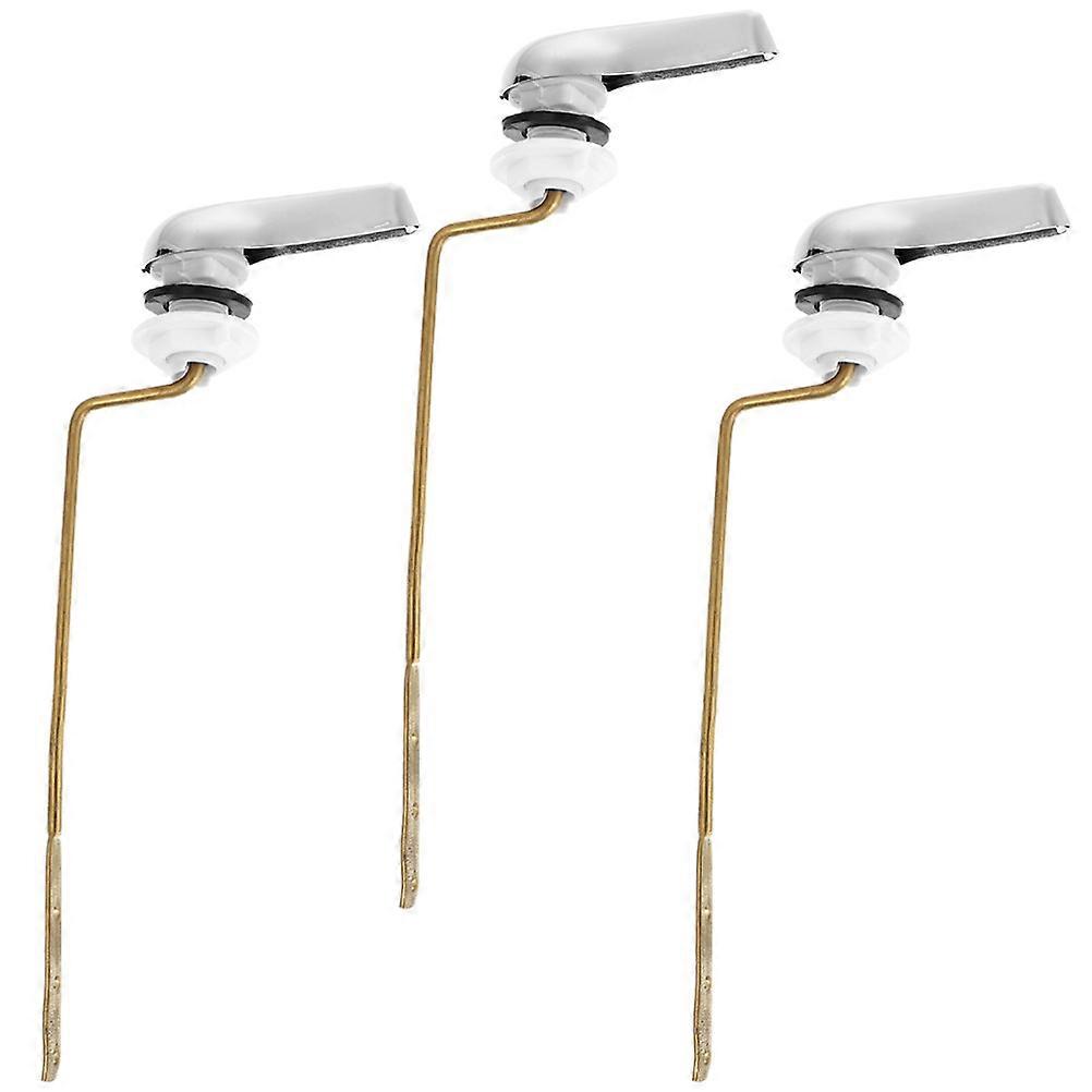 Flush Lever 3Pcs Replacement Toilet Handle For Bathroom Use Designed With Reliable Side Mount Style