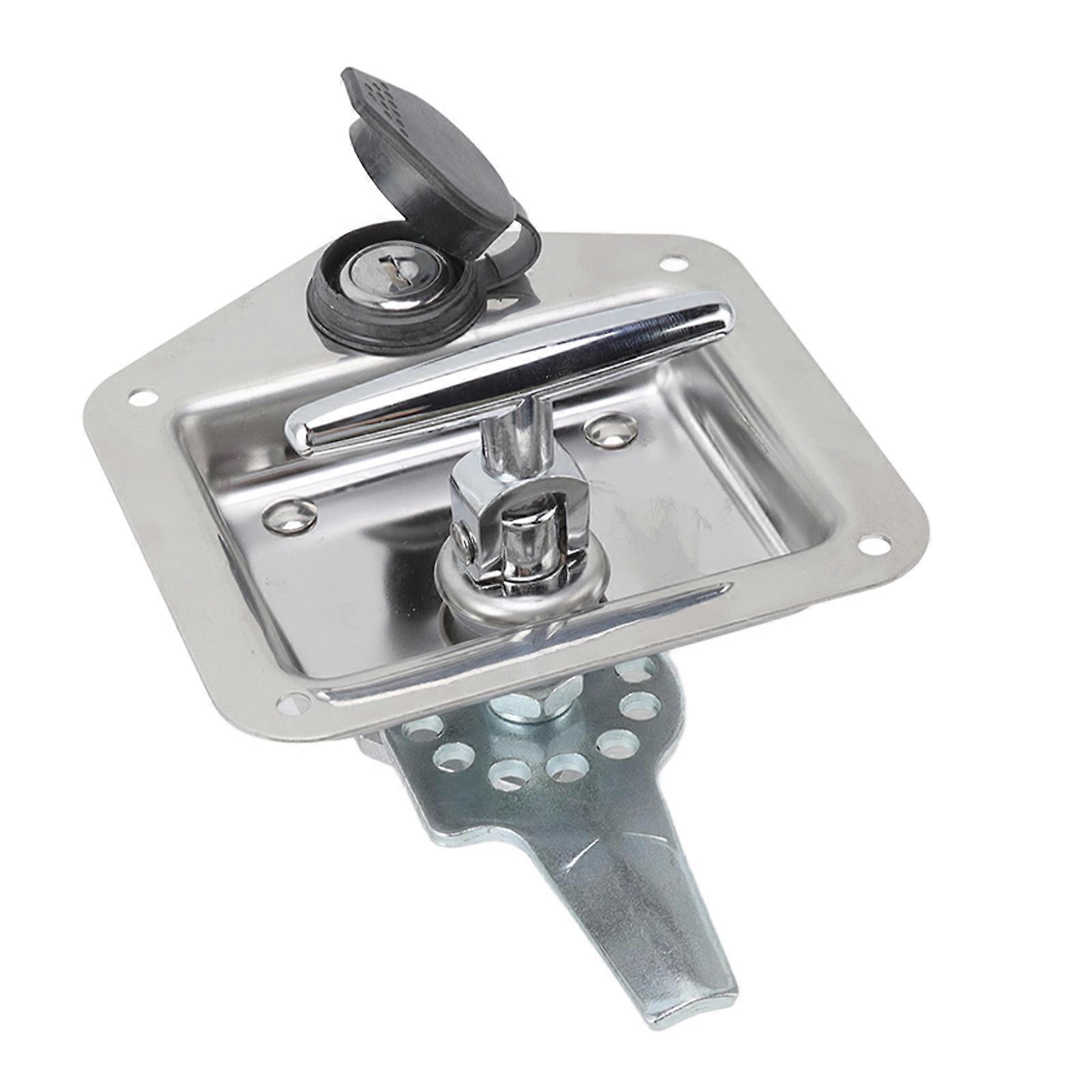 T Handle Latch Stainless Steel Polished Appearance Truck Toolbox Lock Tool Box Latch for Electrical Cabinets Toolboxes