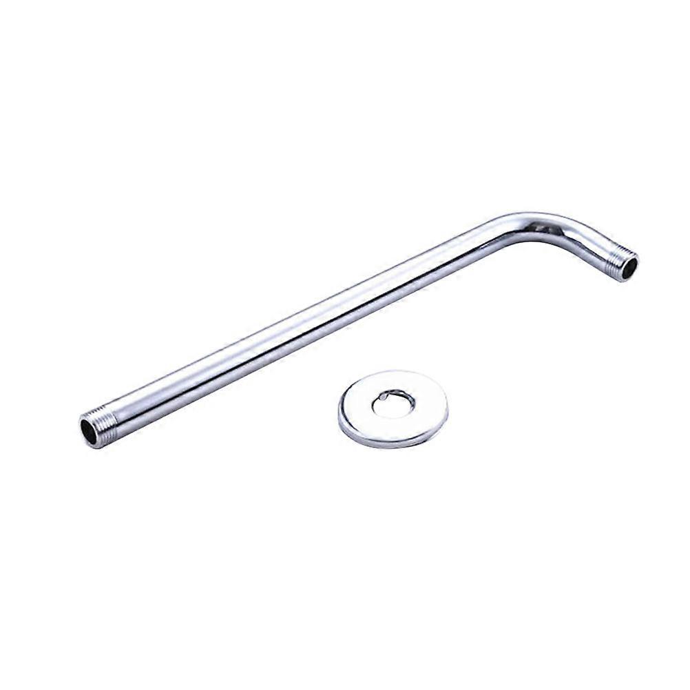 Shower Arm and Flange 1 Set Solid Stainless Steel Wall Mounted for Fixed Shower Head Silver