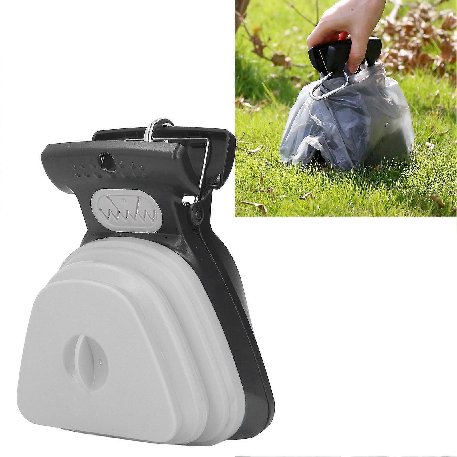 Dog Pooper Scooper Portable Poop Scooper Handheld Size Pup Poop Scoop With Garbage Bag Grey 