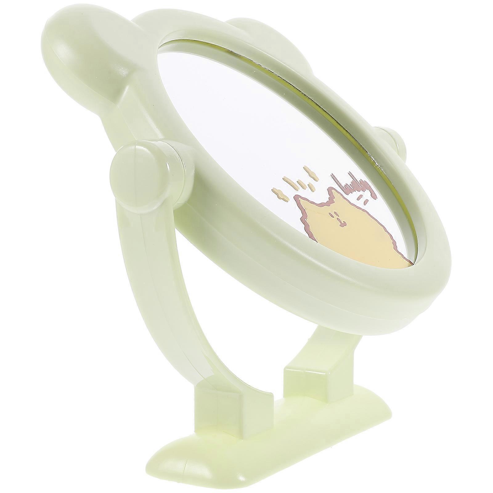 Desktop Vanity Mirror In Green Featuring A Stable Base And Perfect For Makeup Tasks 1Pc