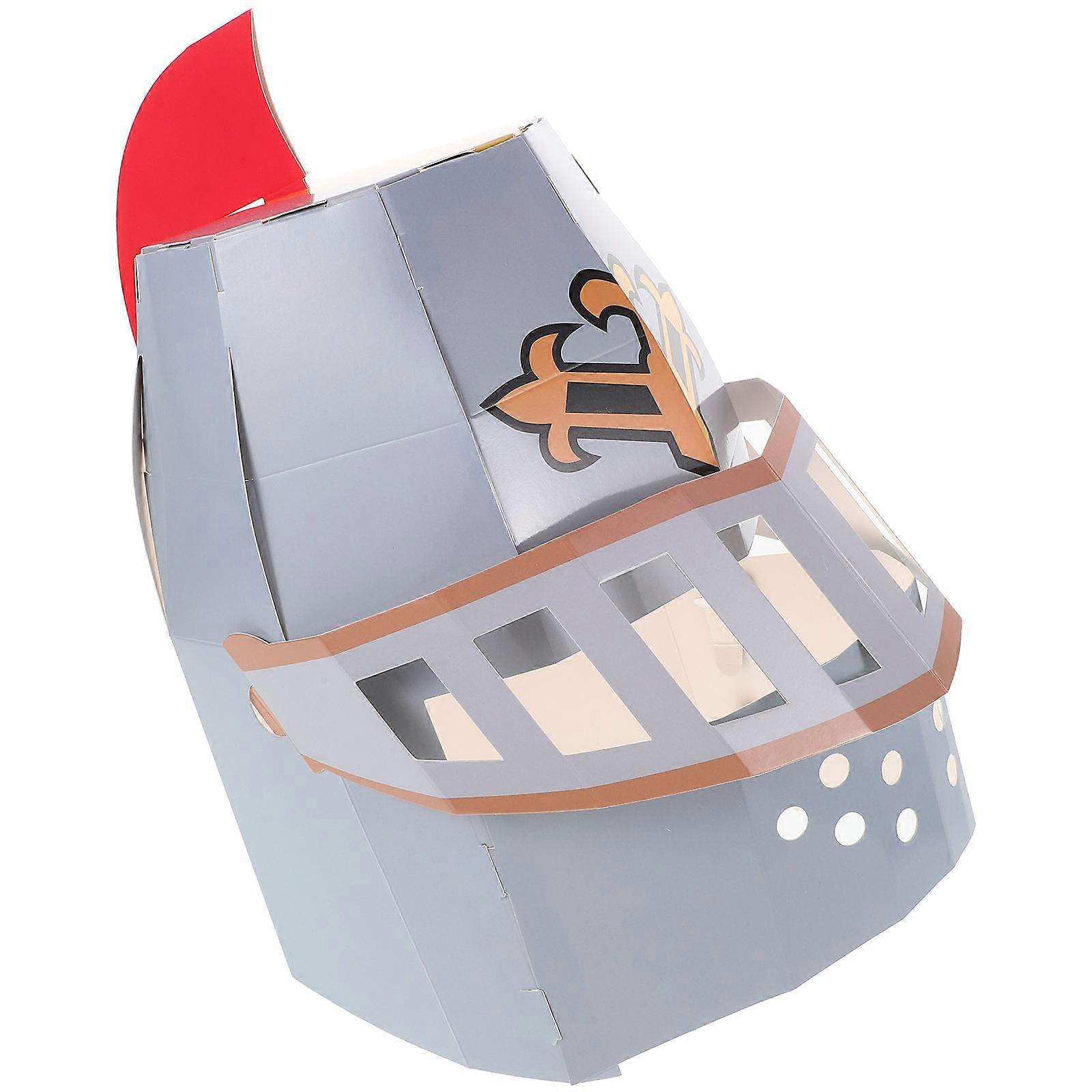 Paper Knight DIY Craft – Fun Medieval Party Mask for Creative Play, Comfortable Design to Boost Imagination and Hand Skills