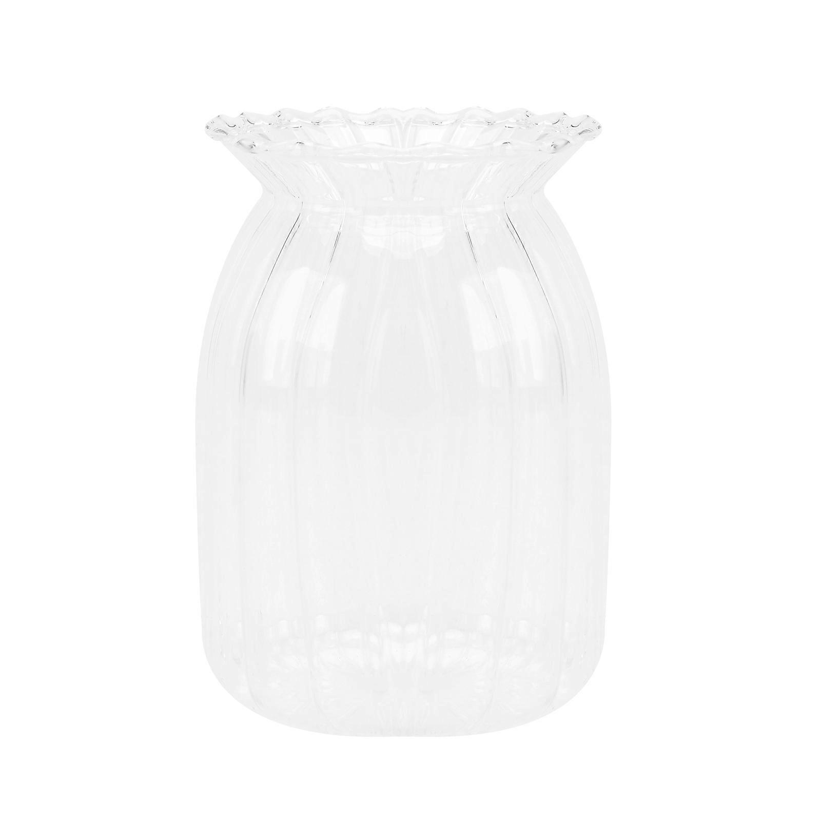 Masteelf 1pc Vase Ornament Delicate Glass Transparent Flower Arrangement Container