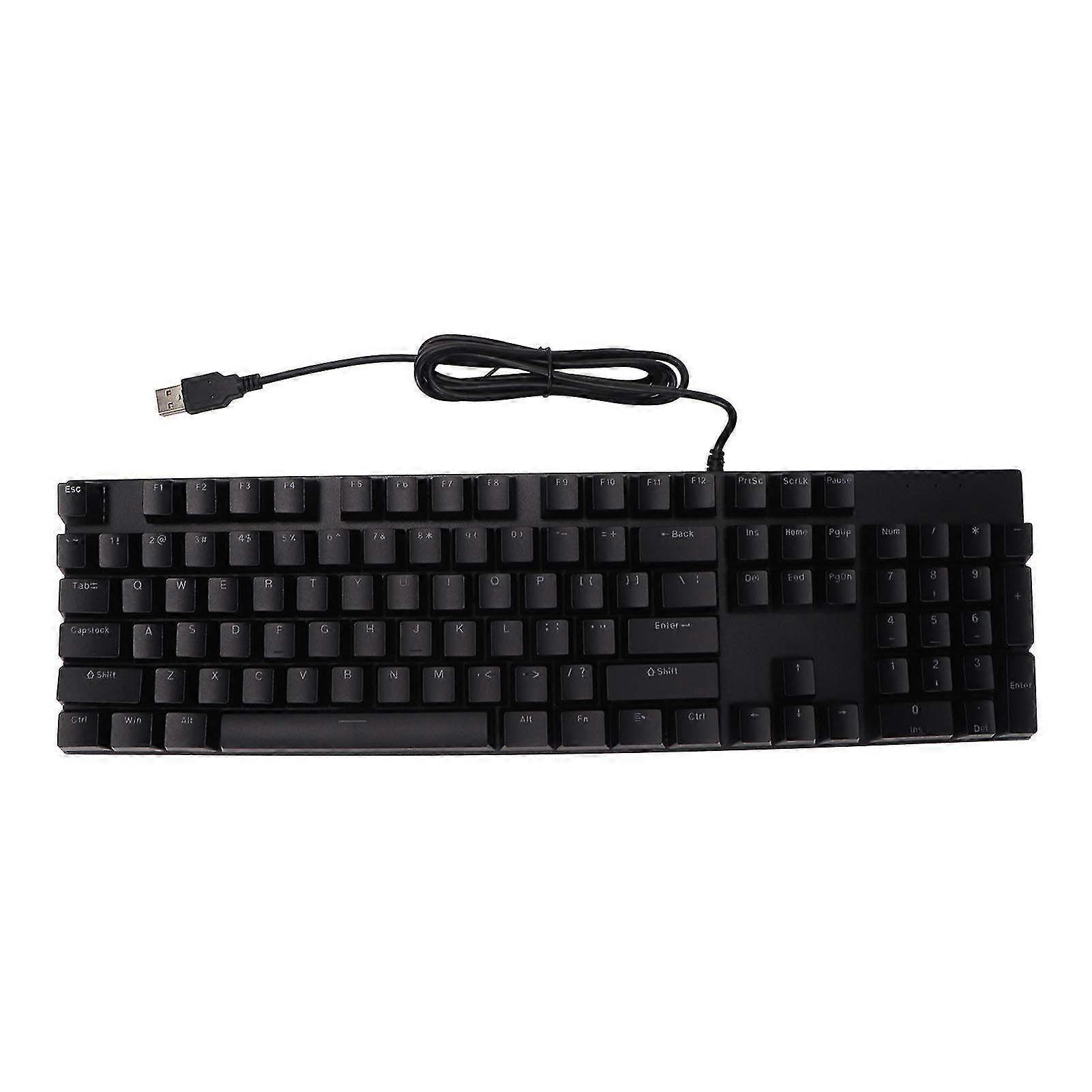 Clavier de jeu mécanique RVB à 104 touches avec commutateurs bleus - Conception résistante à l’usure et aux rayures USB pour des performances ultimes