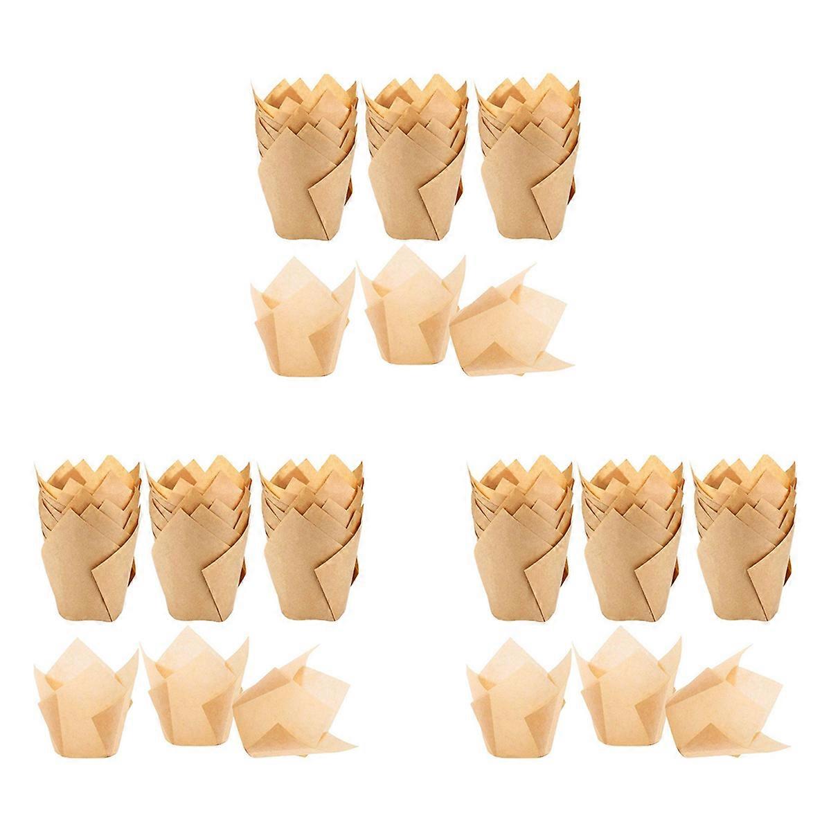 600 Pieces Tulip Cupcake Liner Baking Cups Paper Cupcake and Muffin Baking Cups for Weddings and Bir