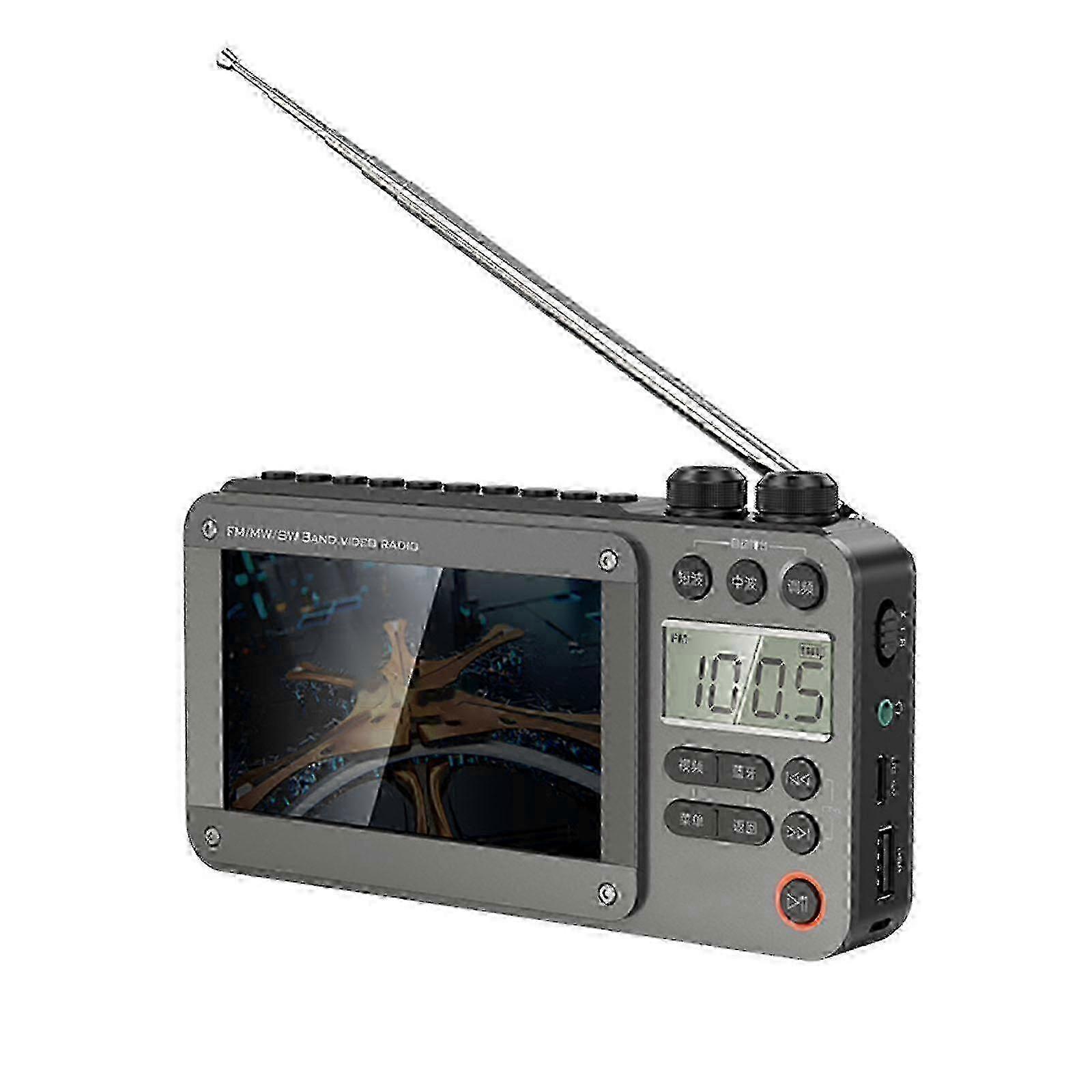 Bluetooth handheld TV radio with digital tuner for clear signals