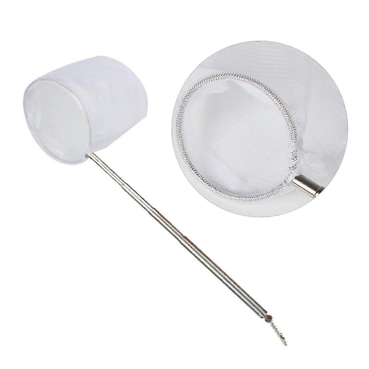 Mini Telescopic Fishing Net Stainless Steel Handle Extendable Landing Net Fine Mesh For Fish And Shrimp