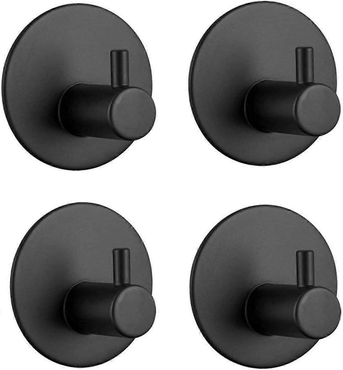 4Pcs Adhesive Wall Hooks, Stainless Steel Bathroom Hooks