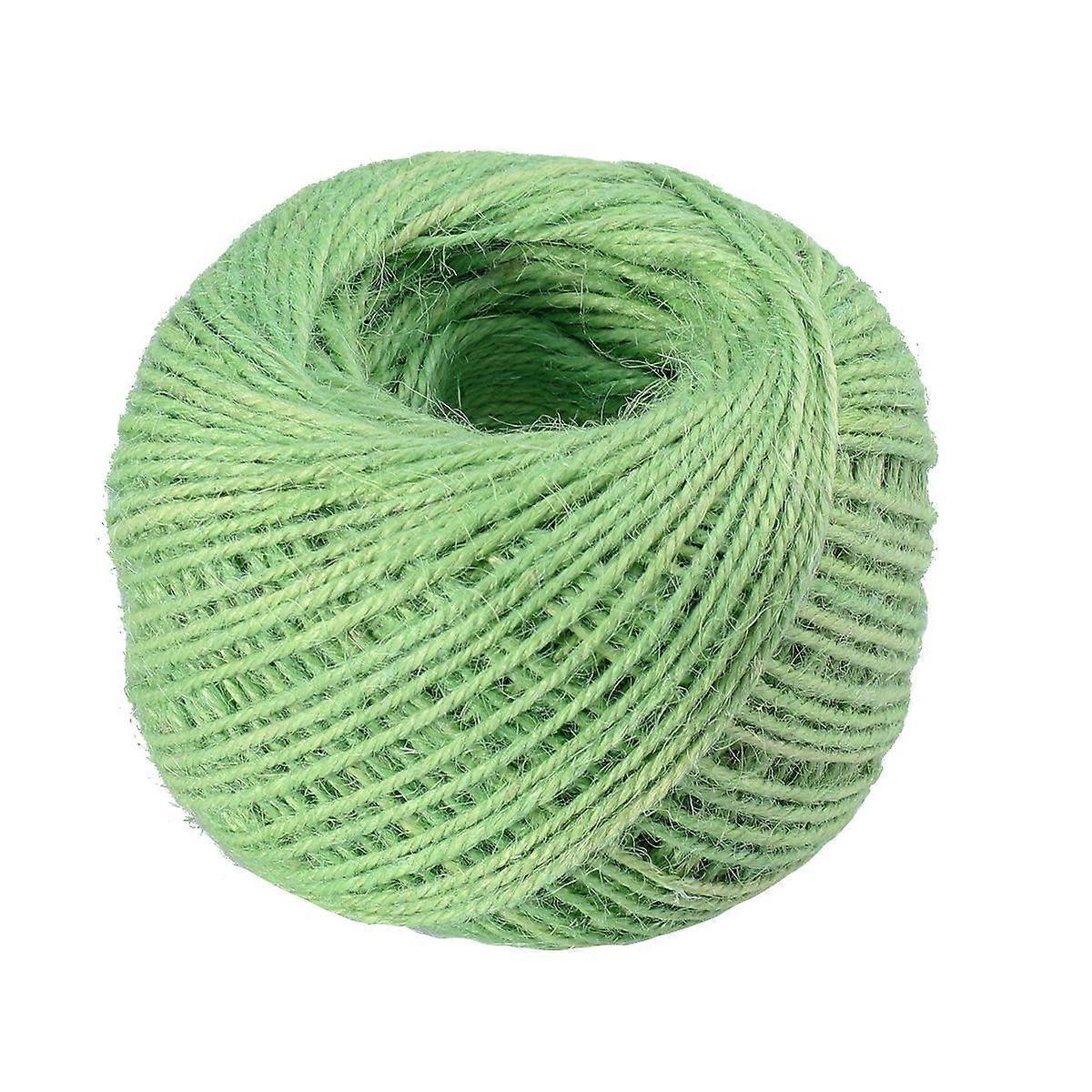 Jute Rope Natural Hemp Cord for Decoration Use 100m Light Green Twine