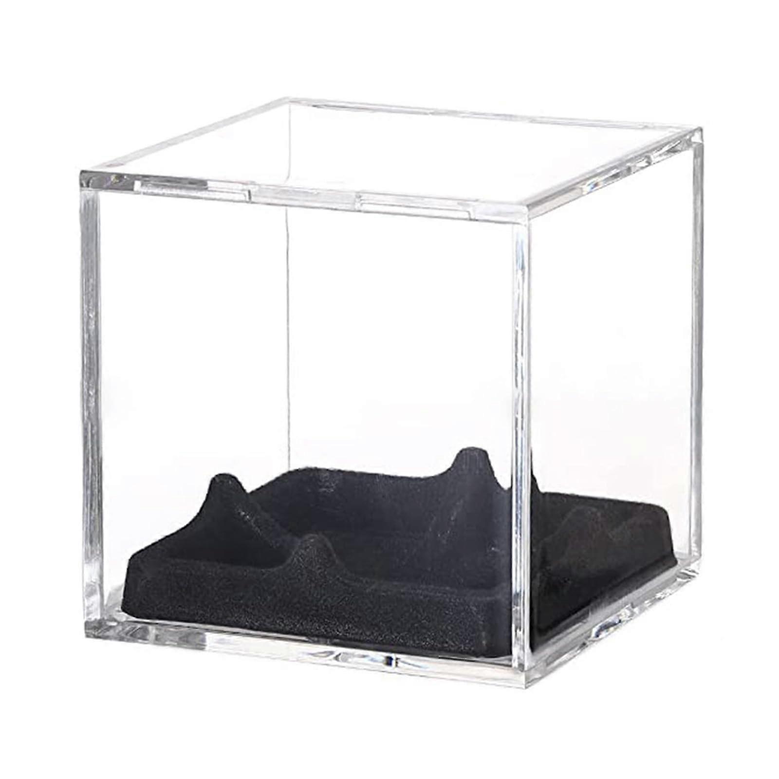 Baseball Display Case Clear Acrylic Box with Stand for Softball Basketball Organization 12x12 Inches Durable Protection