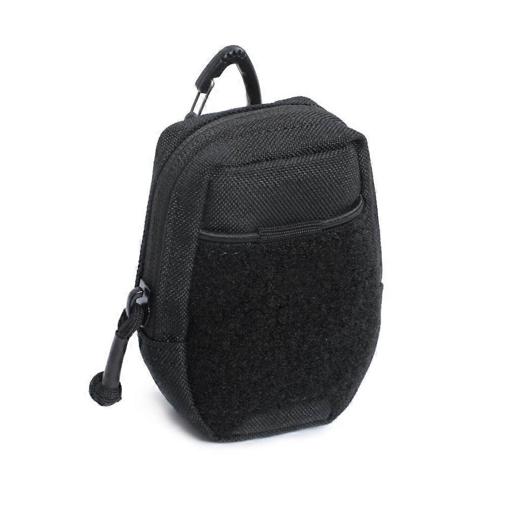 Small EDC Bag, Outdoor Purse, Key Case, Compact Organiser Bag, MultiPurpose Storage Bag for Waist Bag, black, Classique