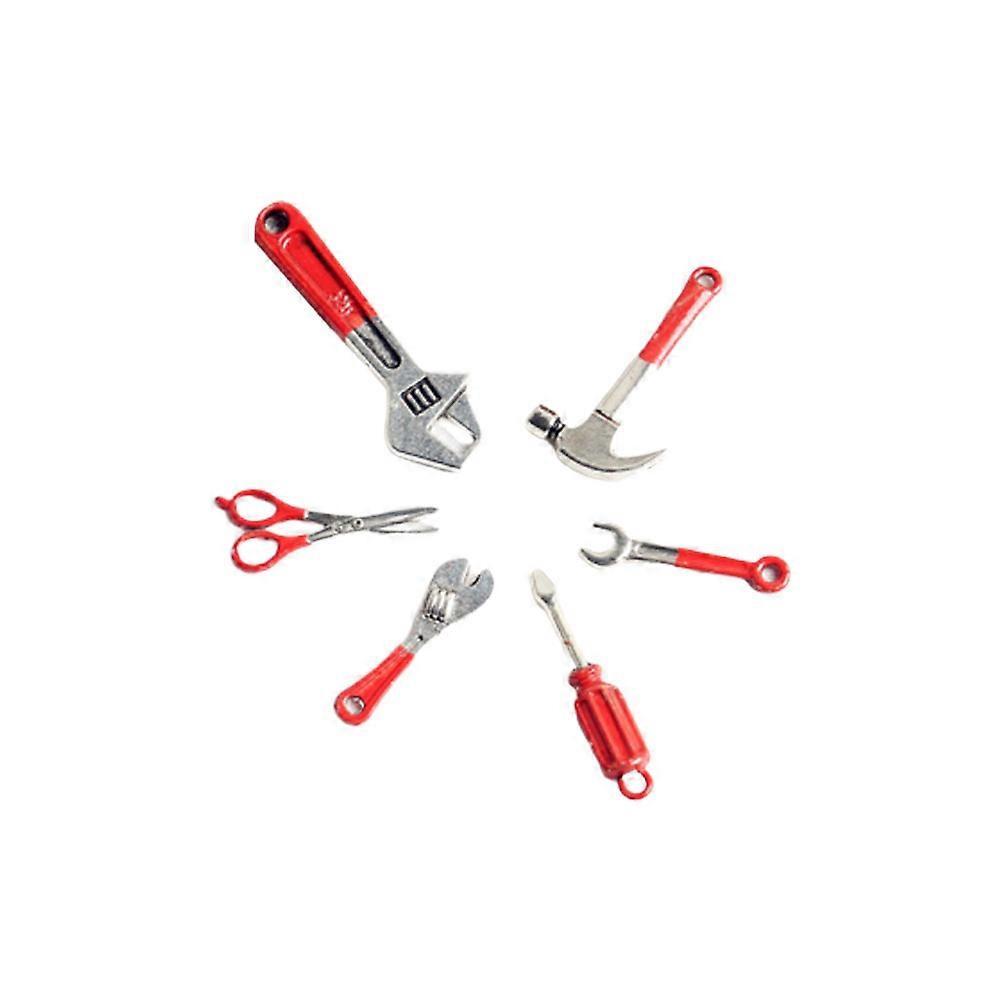 Mini Hammer Decorations for Desktop Suite Made of Alloy in Assorted Color 6 Pcs