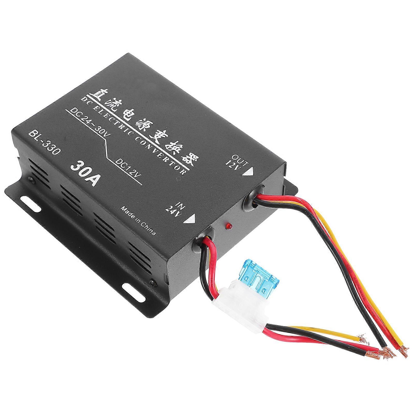 Vehicle Power Converter 30A 360W For Truck Modification With Short Circuit Protection Feature In Black Color 1Pcs