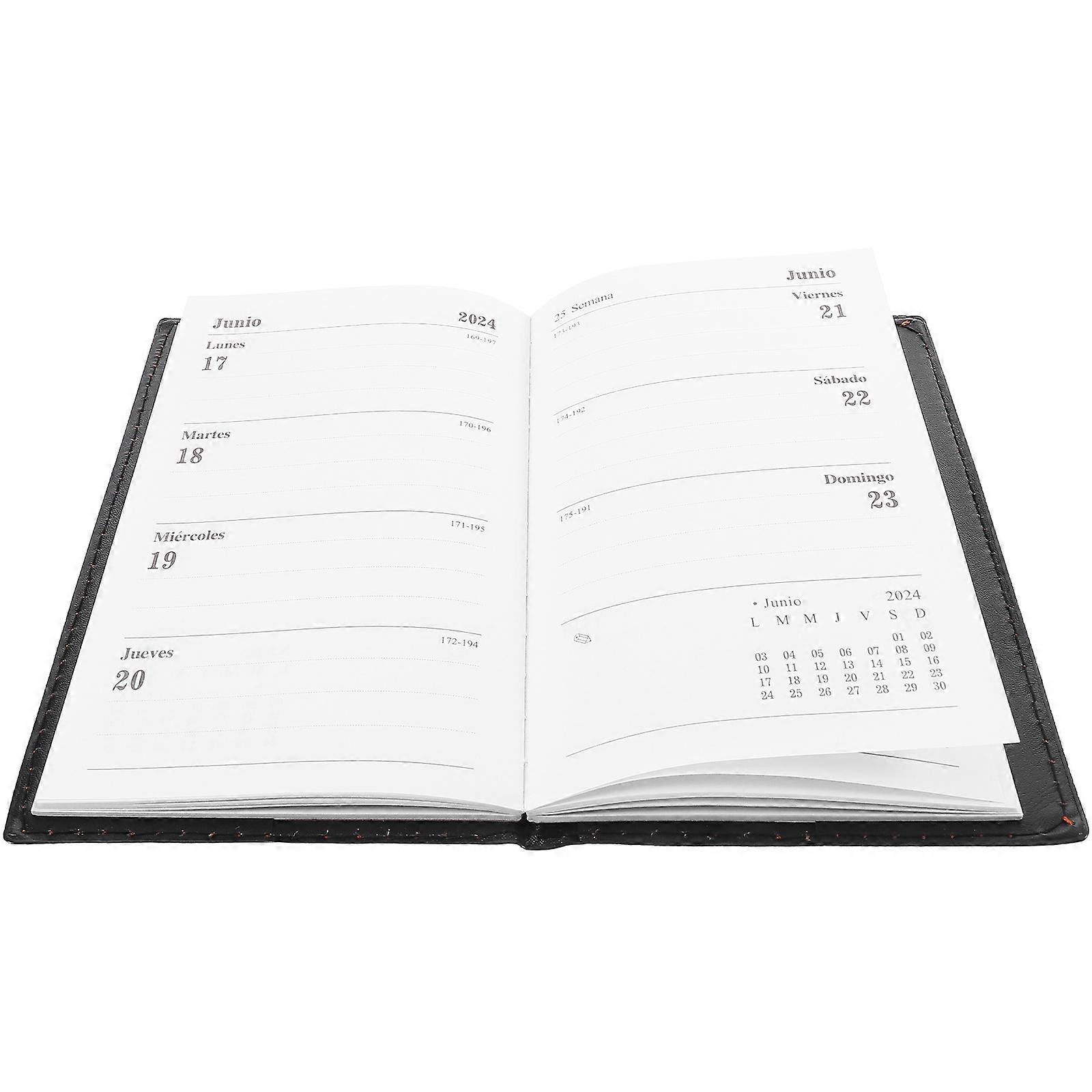 Black Date Planner for Writing with Efficient to Do List Notepad