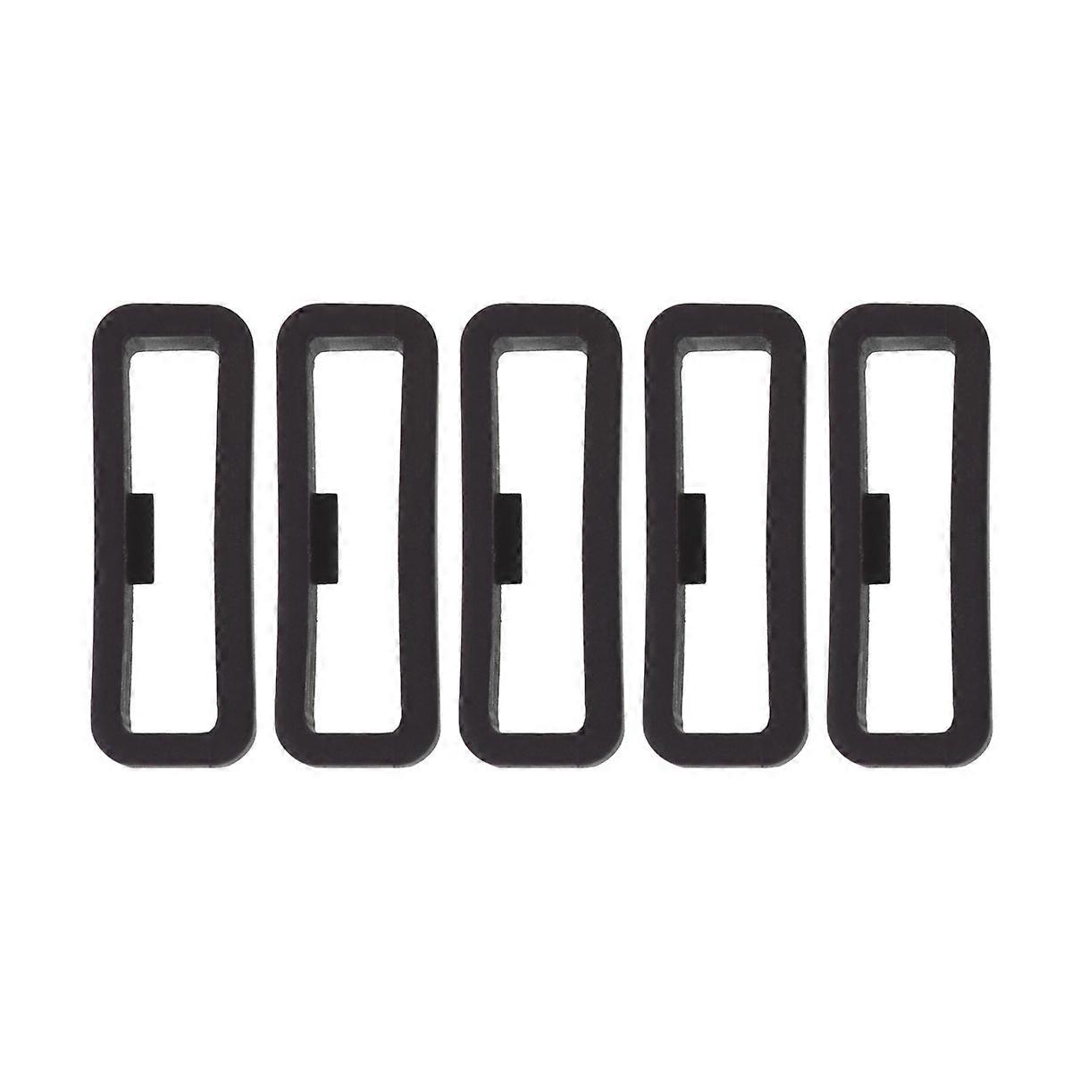 Watch Band Strap Loop Silicone Ring for Watch Replacement for Black 5S Inner Diameter 20mm 5Pcs