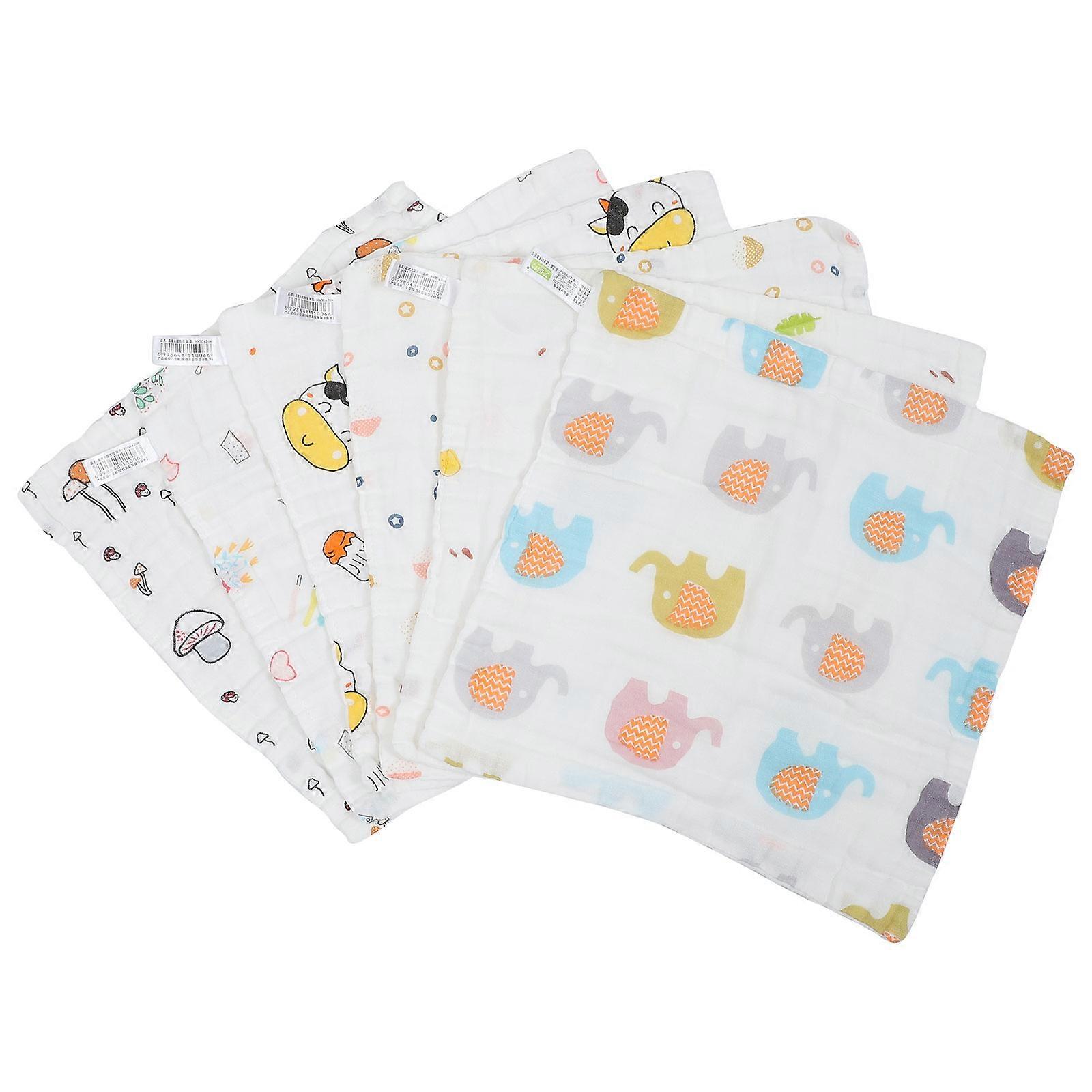 Infant Drooling Bibs With Stitching And Charming Design Suitable For Daily Use Helping Keep Babies Dry 6Pcs