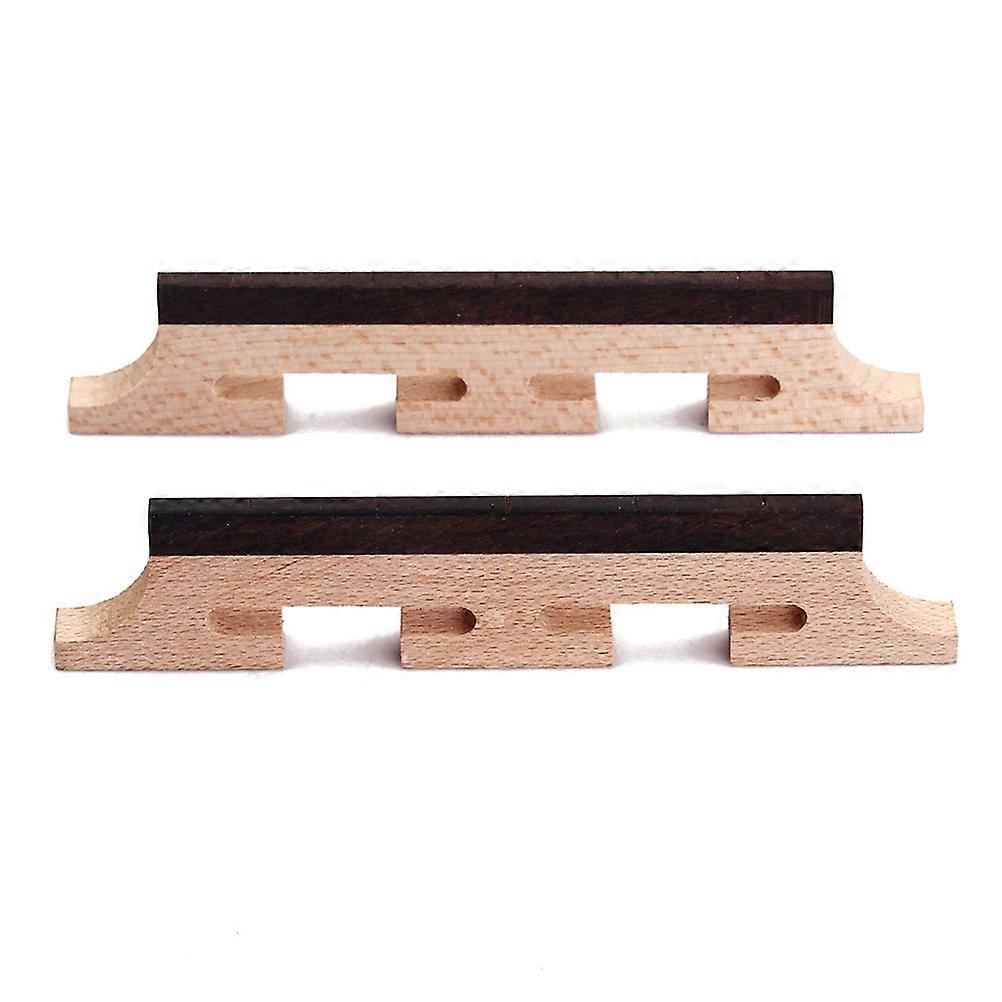 Banjo Bridge Parts 2Pack For String Instruments Musicians Three Legged Beige Wooden Support