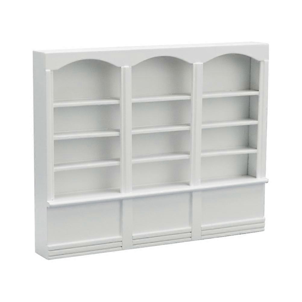 Creative Mini Bookcase for Doll House Decoration White Synthesis Material Practical Mini Cabinet