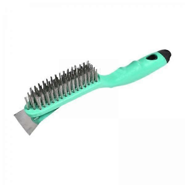3x Wire Brush Accessories, Multifunctional, with Ergonomic Handle with Holes, Color Scrubbing with Scrapers, Removal of Welding Slag