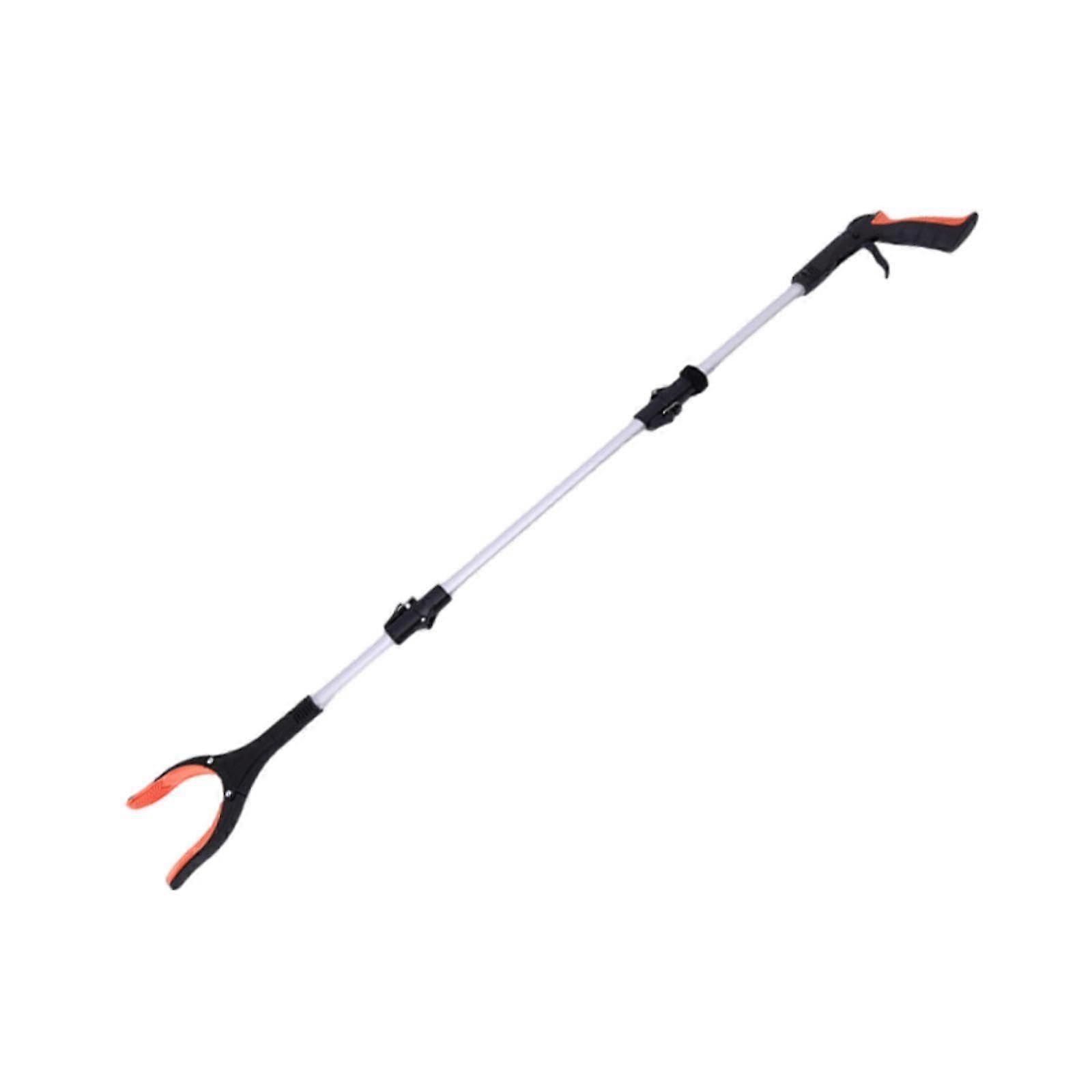 Folding Grabber Orange Indoor Reach Garbage Picker For Seniors Hand Gripper Pickup Tool
