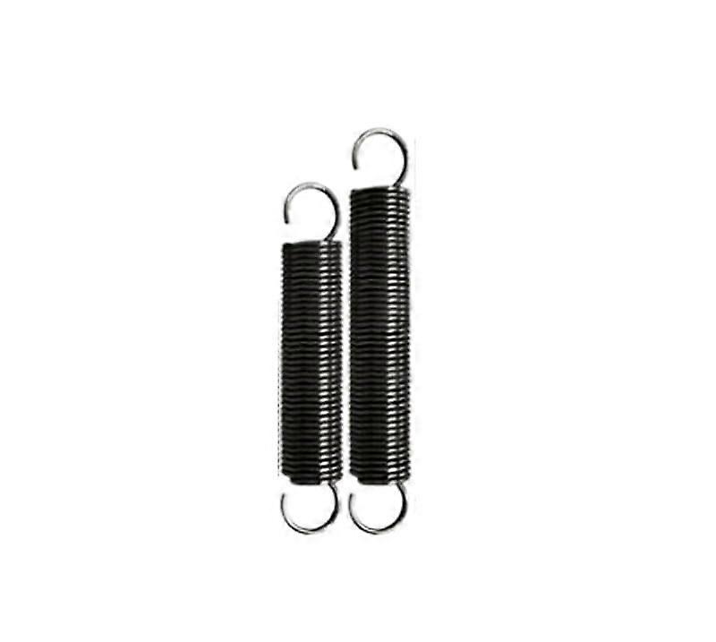 Extension Springs Set of 2, 2 mm Wire Diameter, 16 mm Outer Diameter, 120-220 mm Overall Length, Hook Ends, Spring Steel
