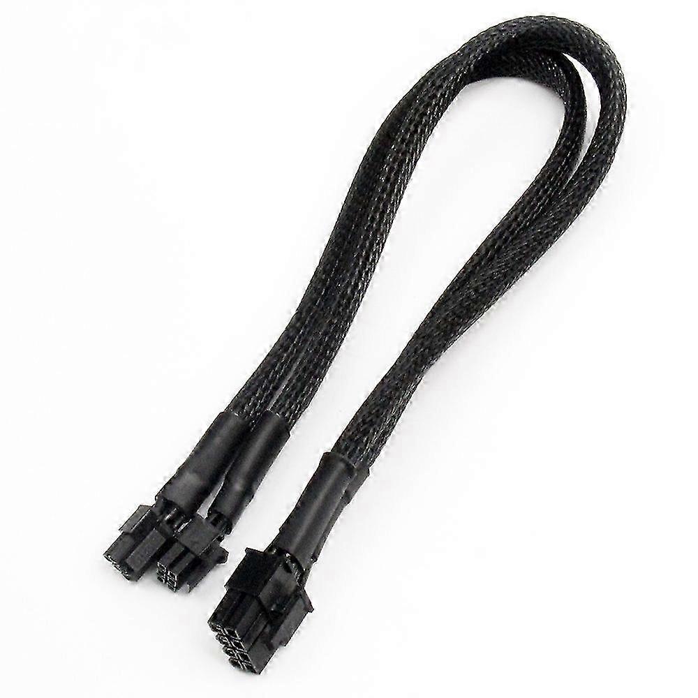 Dual Mini 6 Pin to 8 Pin Sleeved Cable: PCI Express Video Card Power Adapter for Pro Tower/Power G5