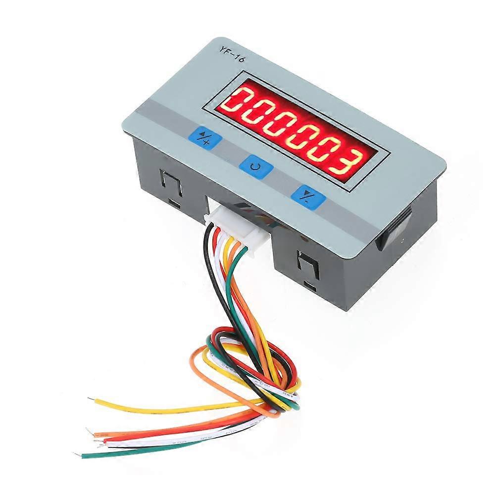 Mini LED Digital Counter Module DC/AC5V24V Electronic Totalizer with NPN and PNP Signal Interface 1999999 Times Counting Range
