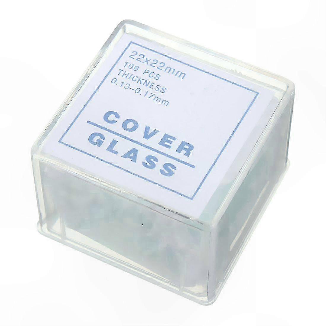 Microscope Slide Coverslips, 100pcs Transparent Glass Cover Slides, 22x22mm for Laboratory Use