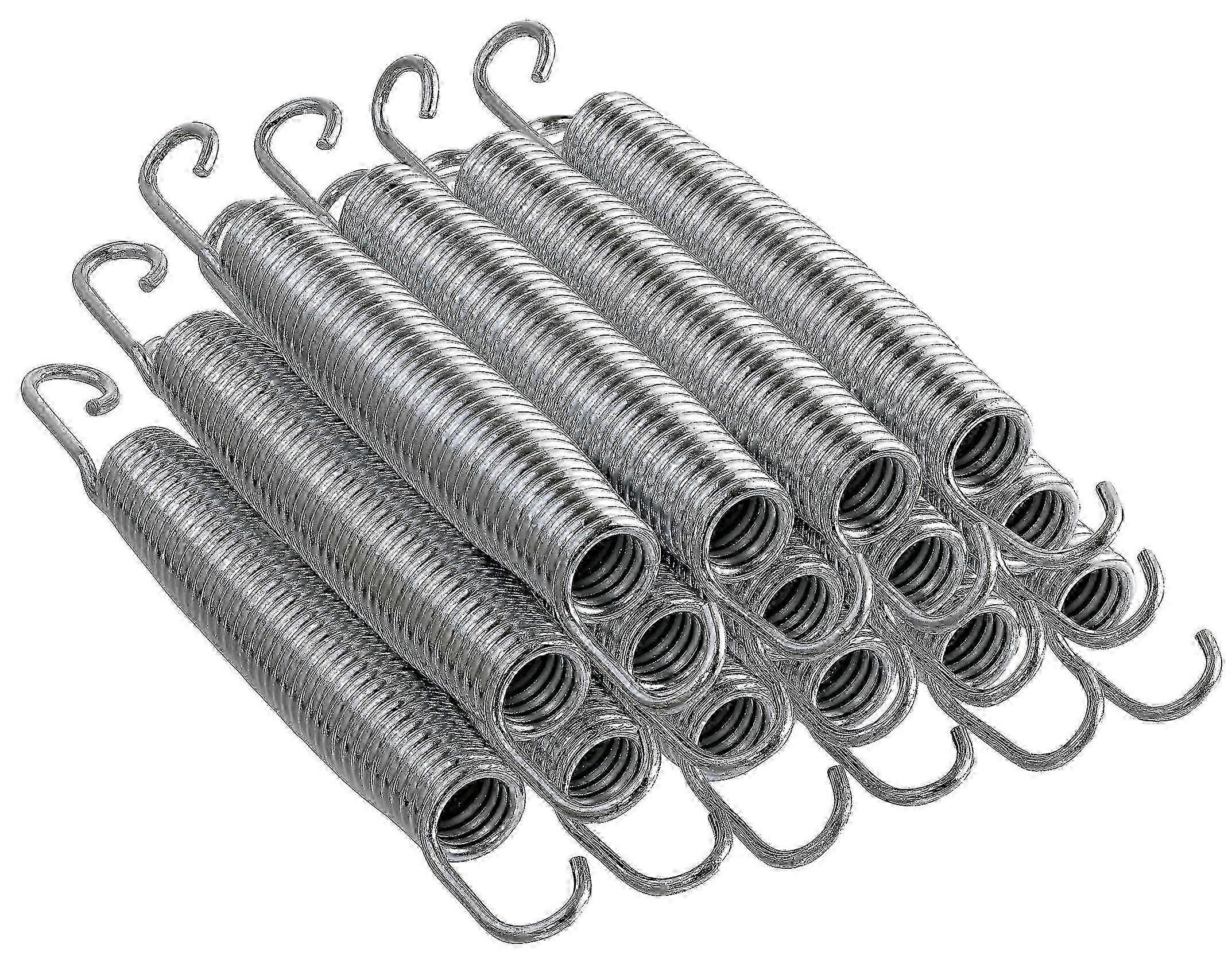 Set of 15 Trampoline Replacement Springs, Heavy-Duty Galvanised, Different Sizes