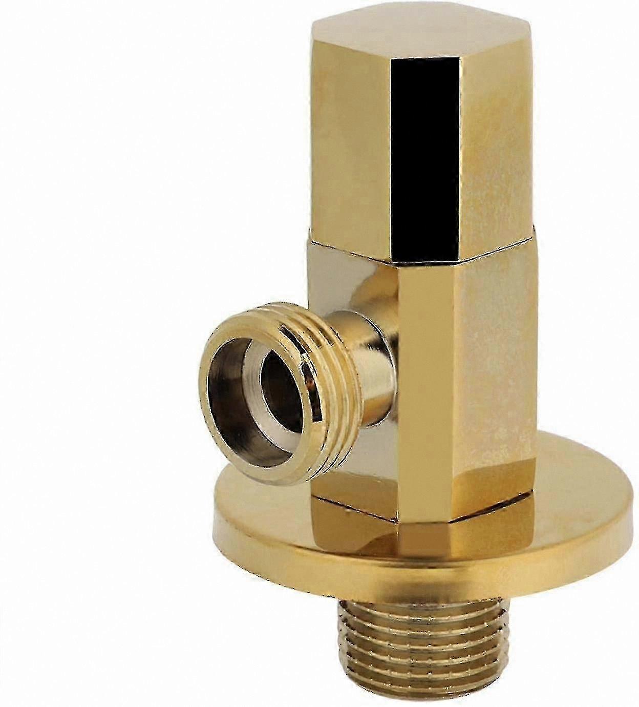 Gold-Plated Brass Angle Valve for Bathroom Water Supply
