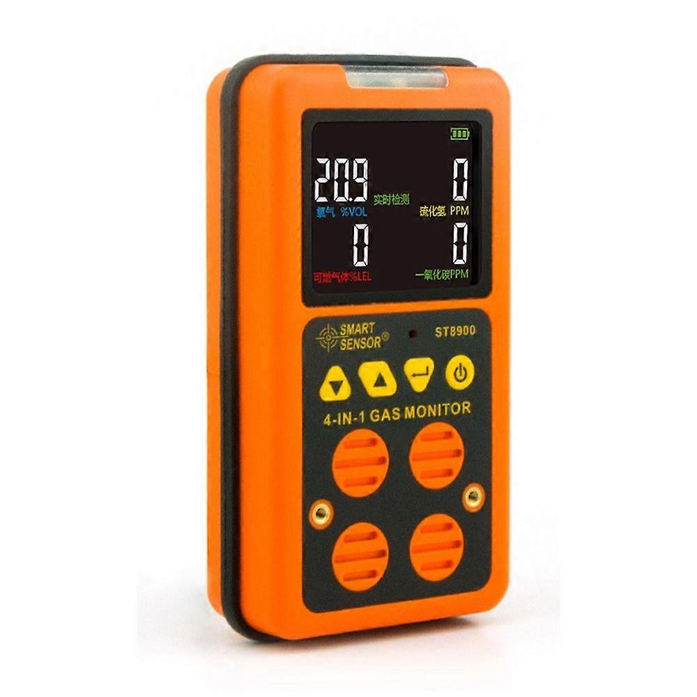ST8900 4 in 1 Toxic Gas CO Carbon Monoxide Detector Hydrogen Sulfide H2S Oxygen Combustible Gas CN