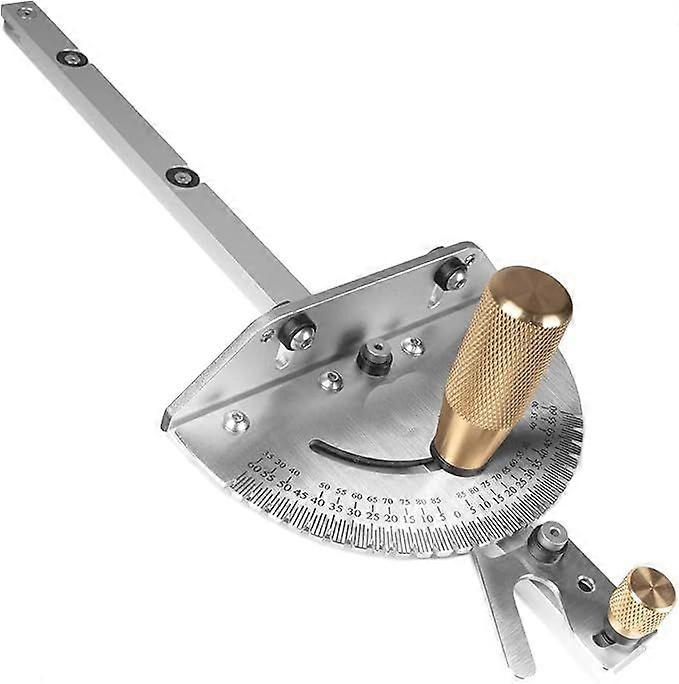 Premium Miter Gauge with 27 Angle Stops for Table Saws, Router Tables, Band Saws and Woodworking Tools (Silver)