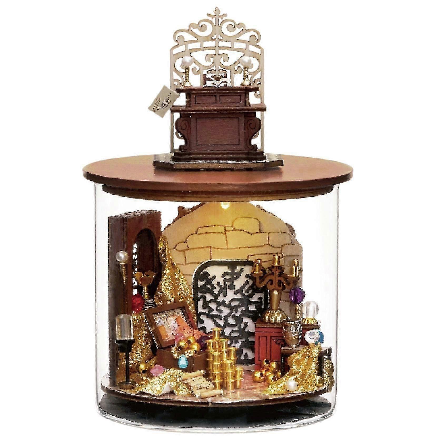 DIY Mini Dream House Bottle Kit - 3D Building Model for Tabletop Decoration and Display